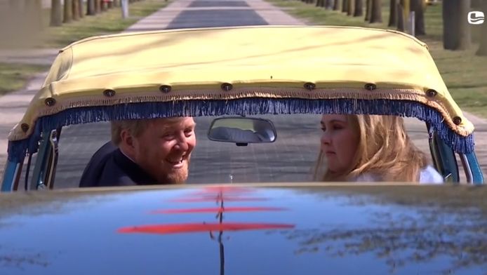 'Willy' en Amalia in de DAF.