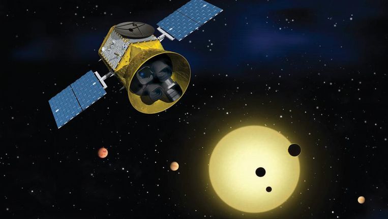 Artistieke impressie van kunstmaan Tess. Beeld Nasa