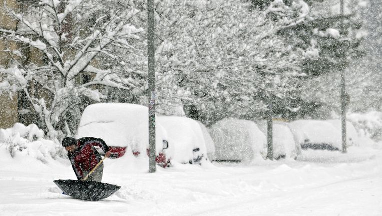 Sneeuw in Podgorica, hoofdstad van Montenegro Beeld ap