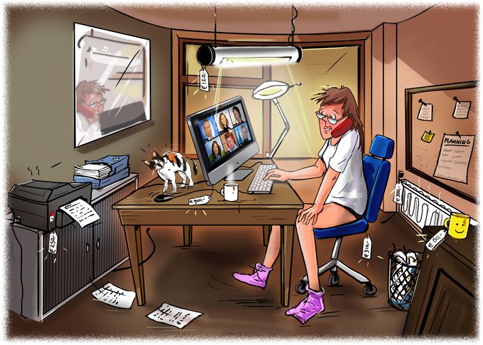 Thuiswerken en het prijskaartje dat daar aan hangt.