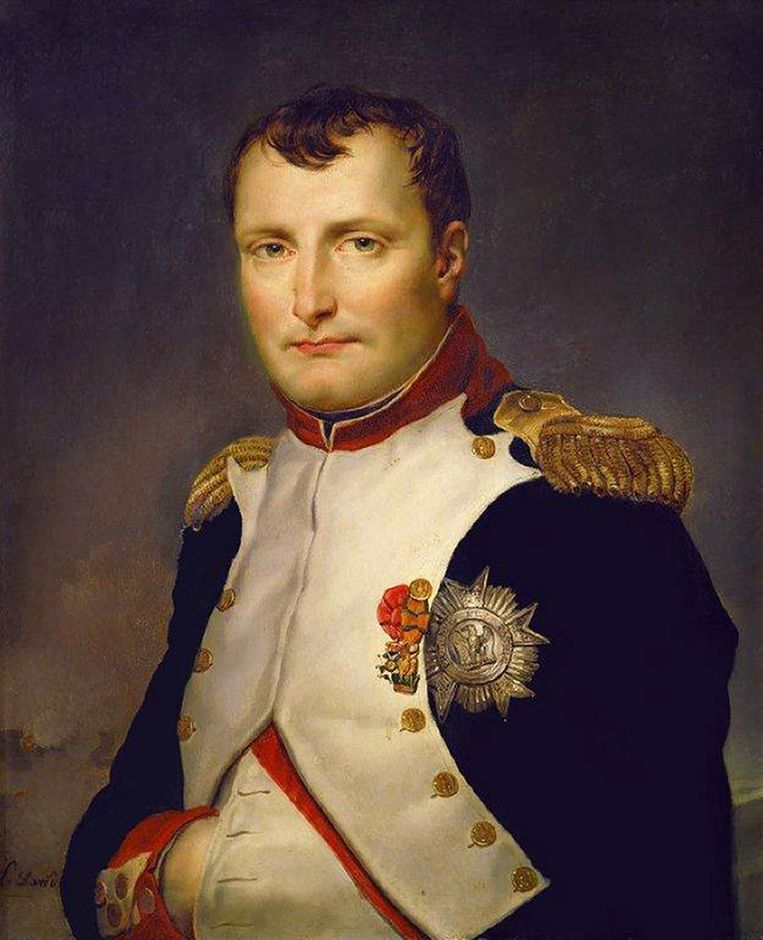 Een portret van Napoleon Bonaparte uit 1813 door Franse kunstschilder Jacques-Louis David. Beeld anp