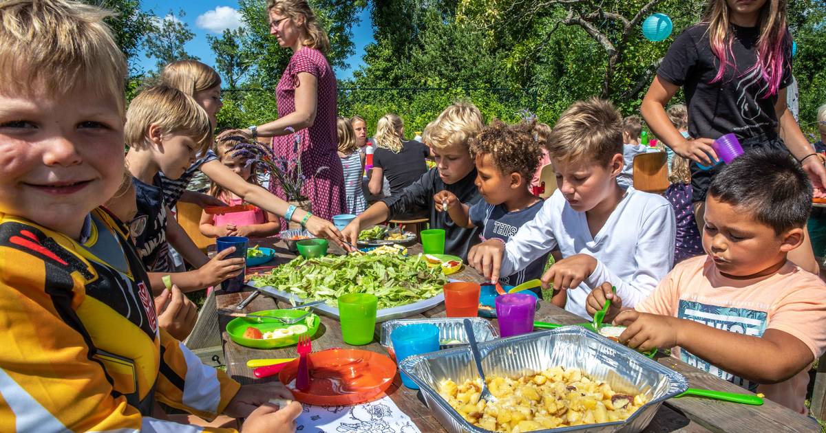 Geen boterhammetjes van thuis, maar eieren van de schoolkippen bij obs De Vliete in Wissenkerke