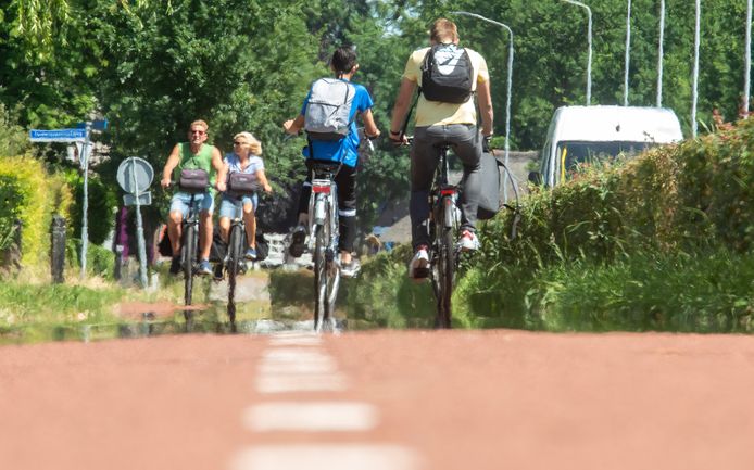 Veel fietspaden, waaronder die langs de Zuiderzeestraatweg tussen Hierden en Hulshorst, zullen verbreed moeten worden.