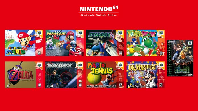 Een deel van het aanbod zijn Nintendo64-klassiekers.