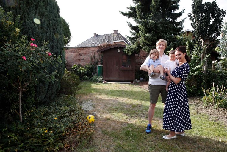 Stijn en Nuria met zonen Théodore en Victor