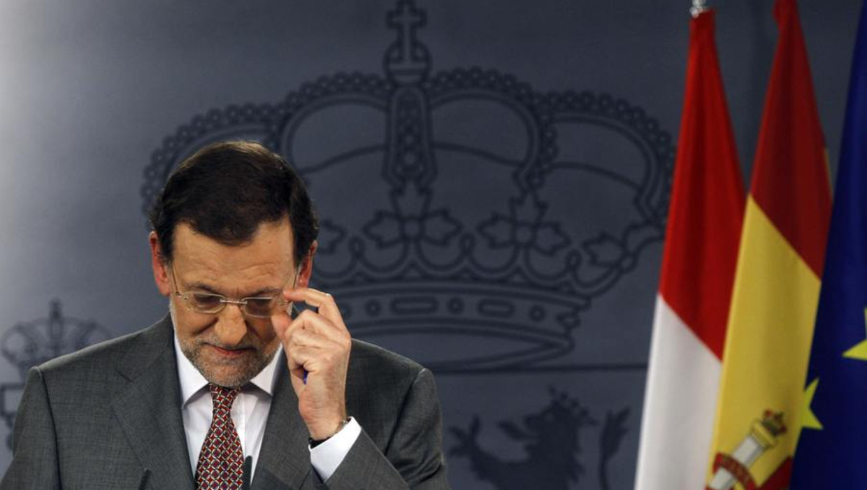 De Spaanse premier Rajoy, vorige week. Beeld reuters
