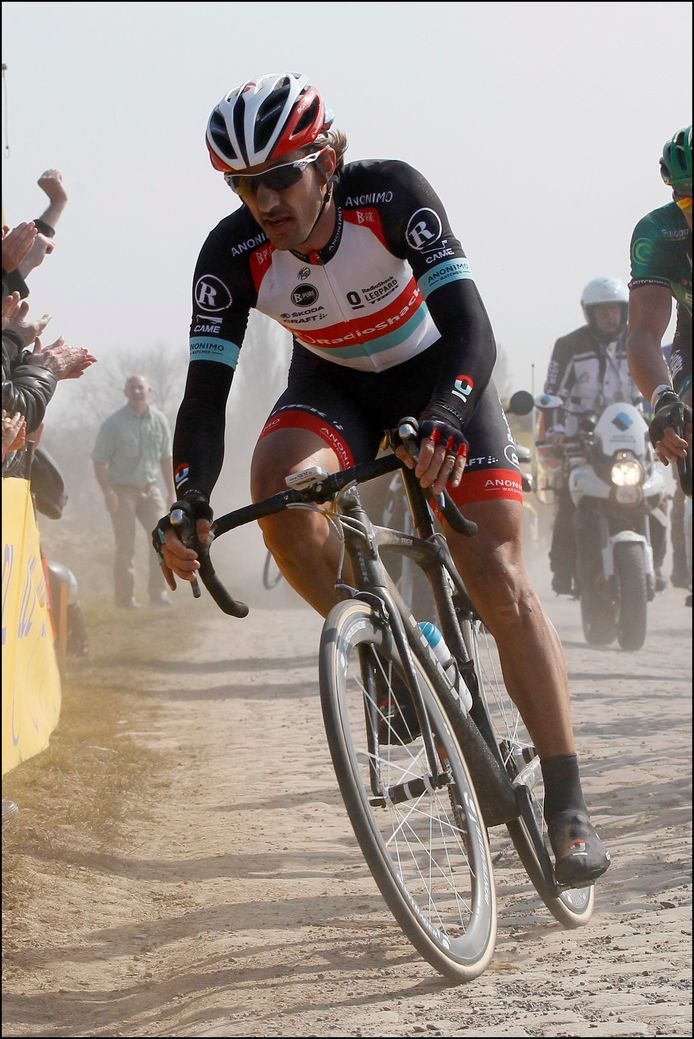 Fabian Cancellara tijdens Parijs-Roubaix in 2013.