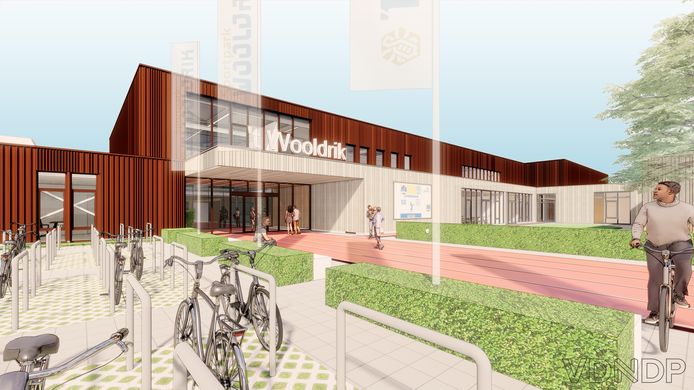 Impressie van de nieuwe entree van 't Wooldrik