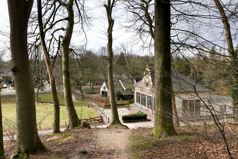 Rozendaal ligt in een dal. De vroegere Openbare dorpsschool hoort ook bij het kasteel. Beeld Herman Engbers