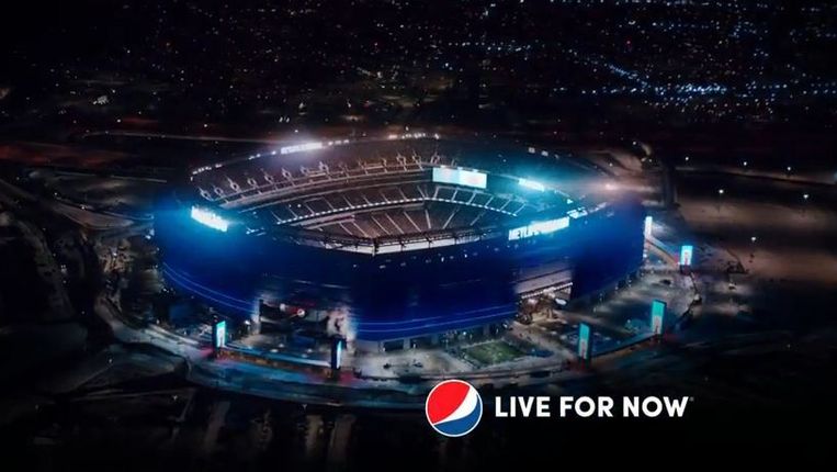 De Pepsi-aankondiging voor de half time van de Super Bowl gisteren. Beeld Screenshot YouTube
