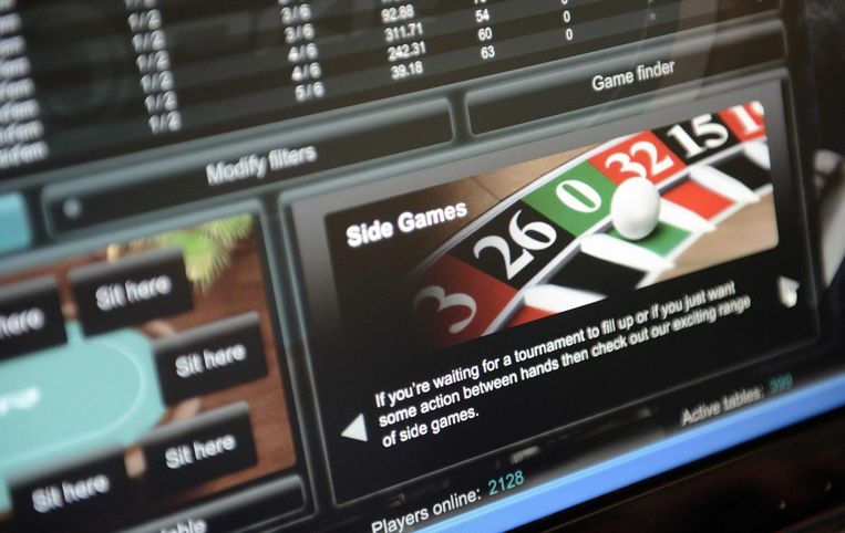 Website van een online casino waar mensen kunnen gokken via het internet Beeld anp