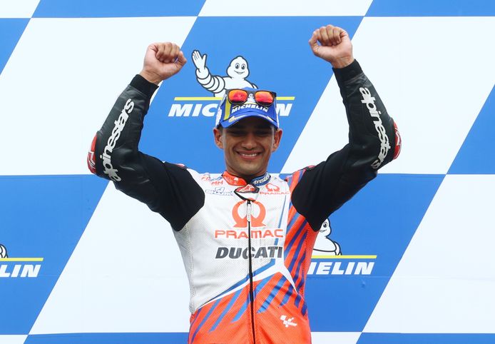 Jorge Martin viert zijn allereerste overwinning.