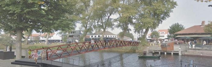 De brug over de Damse Vaart.