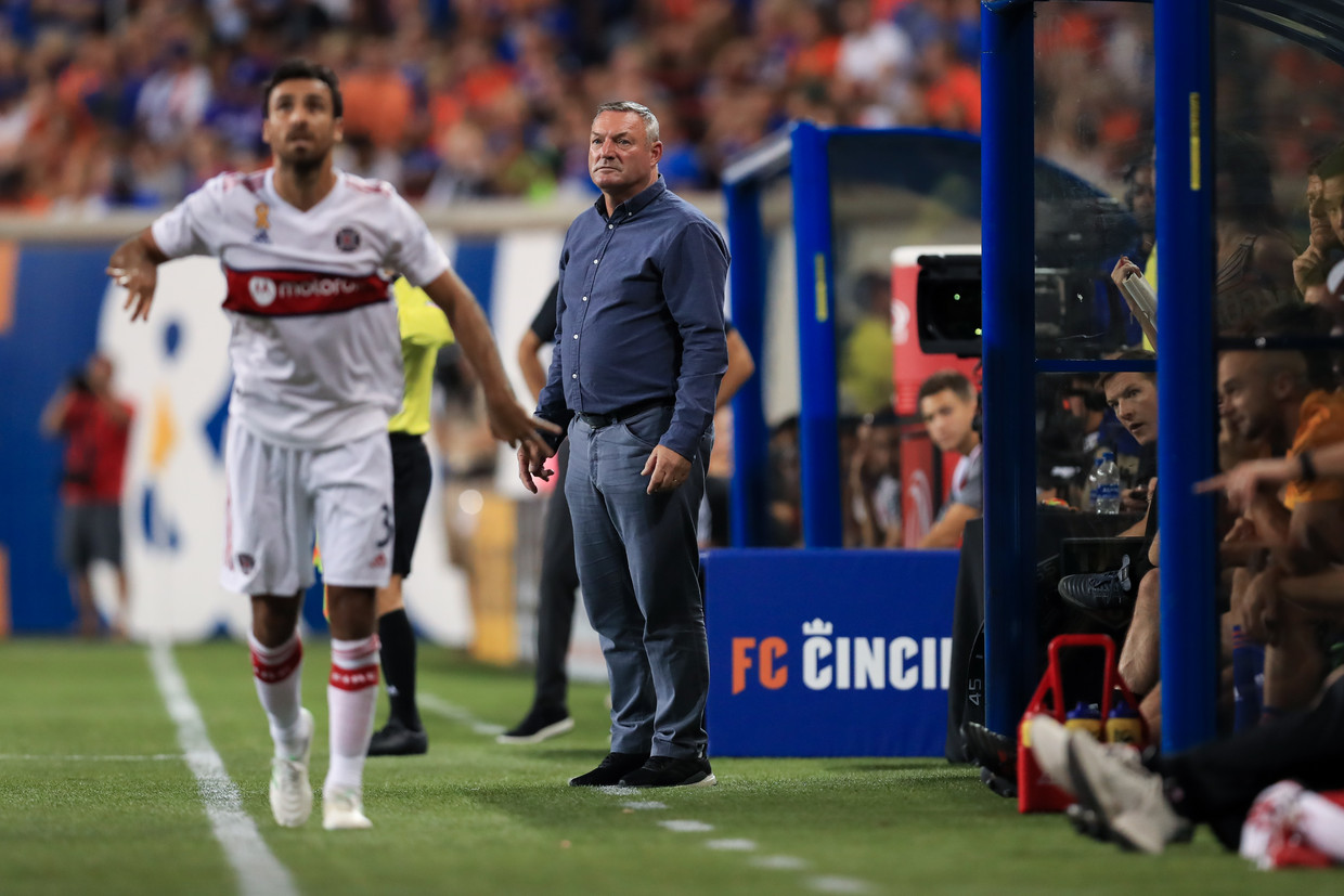 Ron Jans in september tijdens een wedstrijd tegen de Chicago Fire.  Beeld USA TODAY Sports
