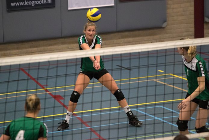 Volleybalsters in sporthal de Kei in Warnsveld.