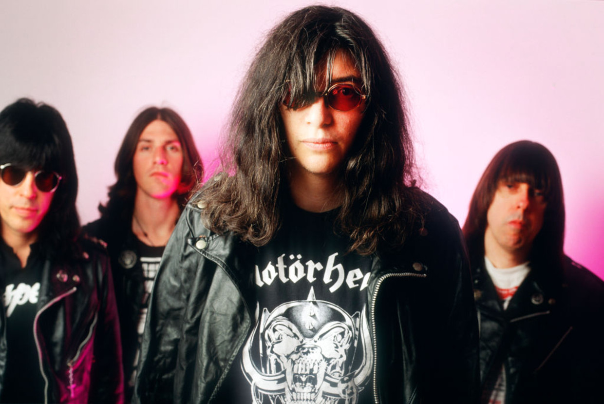 The Ramones, Marky Ramone, C.J. Ramone, Joey Ramone, Johnny Ramone, Luna Theater, Brussels, Belgium, 12/06/1994 Beeld Gie Knaeps / Getty Images