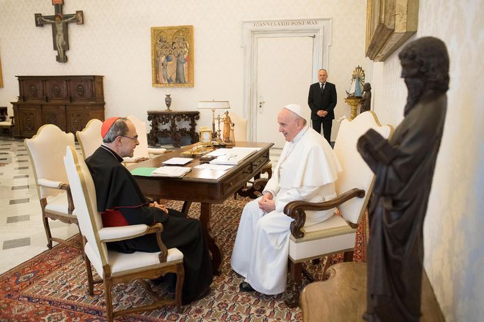 Barbarin werd gisteren bij de paus ontvangen.