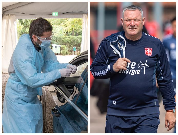 Ron Jans (rechts) en de teststraat (links)