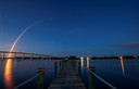 De raket vlak na de lancering in Florida