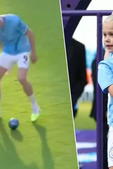 Un rêve éveillé: Mason De Bruyne tape la balle avec Erling Haaland sur la pelouse de l’Etihad