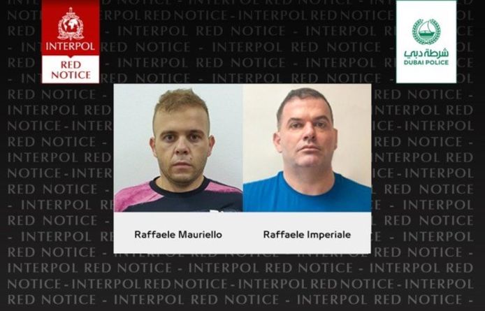 Raffaele Imperiale en Mauriello waren onderwerpen van Interpol Red Notices.