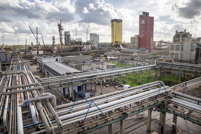 De grootste kunstmestfabriek in Europa, die in het Zeeuwse Sluiskil, is eigendom van de Noorse multinational Yara.  Beeld Arie Kievit