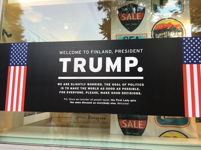 Winkeliers in Helsinki hebben ook adviezen voor de wereldleiders.