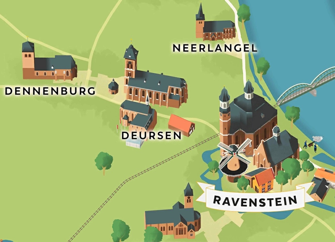 Een screenshot van de app over de vrijstaat en zijn bezienswaardigheden.