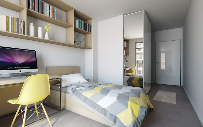Een idee is om minder in te zetten op studio’s, maar meer op kamers (met gedeeld sanitair).
