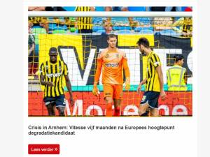 Al het sportnieuws op je virtuele deurmat: schrijf je in voor onze nieuwsbrief
