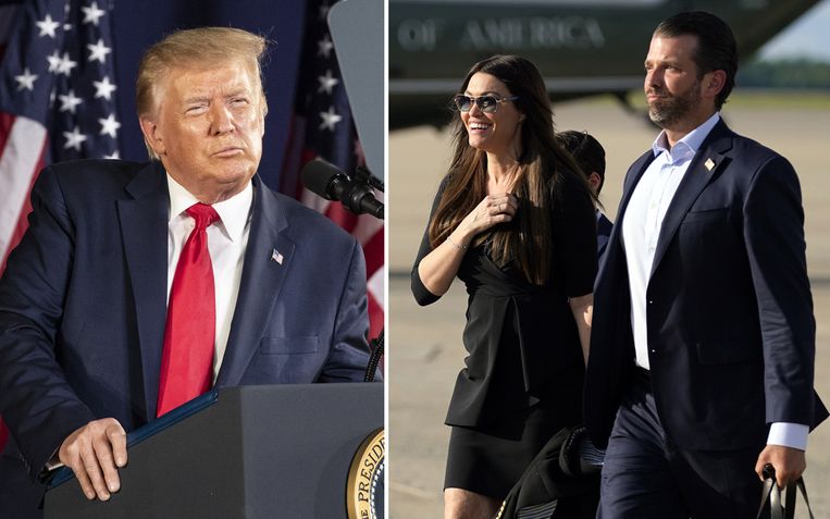 Het stel zou de president vergezellen naar Mount Rushmore, waar Trump de nationale feestdag viert, maar keerde terug. Beeld AP