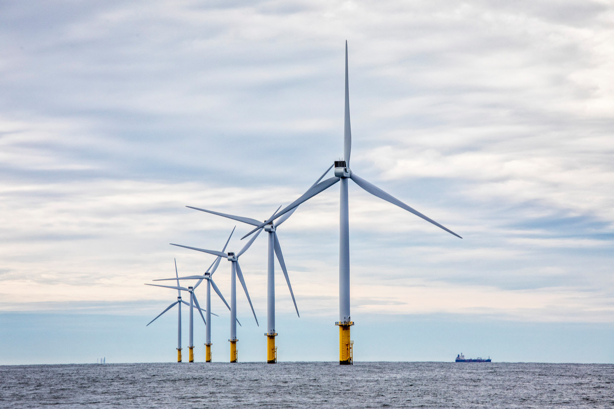 Windpark Luchterduinen, ontwikkeld door Eneco. Beeld Raymond Rutting / de Volkskrant