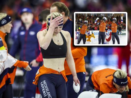 Toch nog extase in Thialf na dikke tranen Joy Beune: ‘Lullig voor de vrouwen, maar ze hebben ons wel op scherp gezet’
