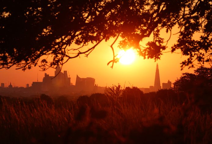 De Londense skyline te zien vanuit Richmond Park in Londen. Archiefbeeld.