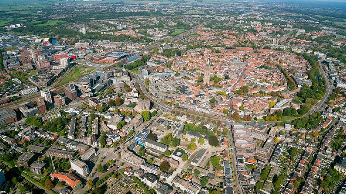 Amersfoort vanuit de lucht: mooier wordt het niet.