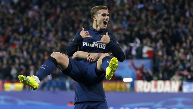 Atlético-speler Griezman viert zijn goal. Beeld ap