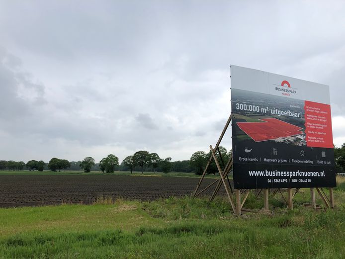 Het terrein in Nuenen waar bedrijventerrein Eeneind-West is gepland