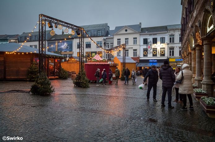 Het kerstdorp in Aalst afgelopen zondag.