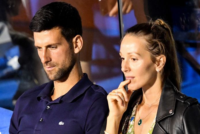 Djokovic en zijn vrouw Jelena.