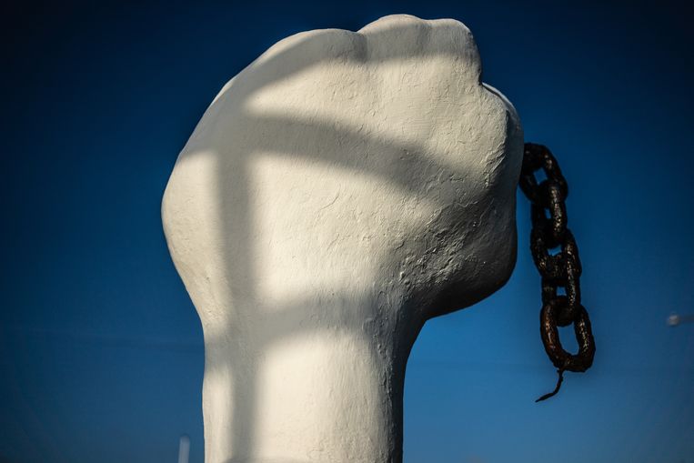 Parke Lucha pa Libertat in Willemstad waar jaarlijks op 17 augustus een herdenking voor Tula wordt georganiseerd. Beeld Joris van Gennip voor De Volkskrant