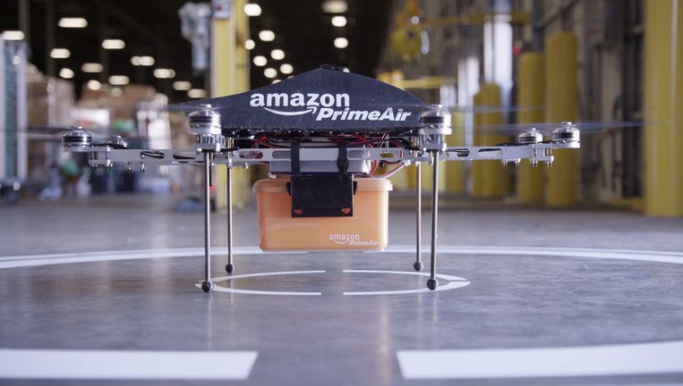 Het 'prototype' van de Amazon octocopter. Beeld anp
