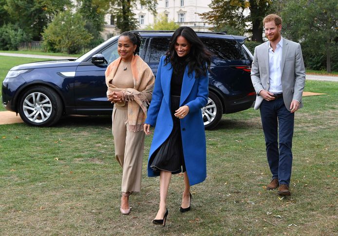 Meghan Markle, il principe Harry e Doria Ragland.