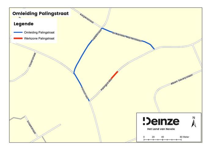 De Palingstraat wordt tijdelijk afgesloten.