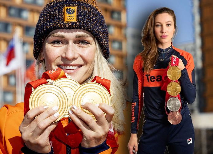 Irene Schouten en Suzanne Schulting: goed voor 8 van de 17 Nederlandse plakken in Peking.