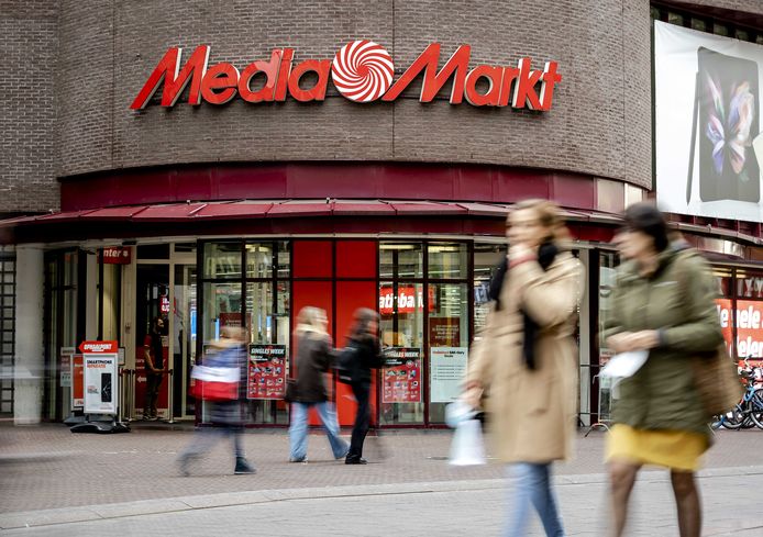 Exterieur van een filiaal van Mediamarkt in de Nederlandse stad Den Haag, ter illustratie.