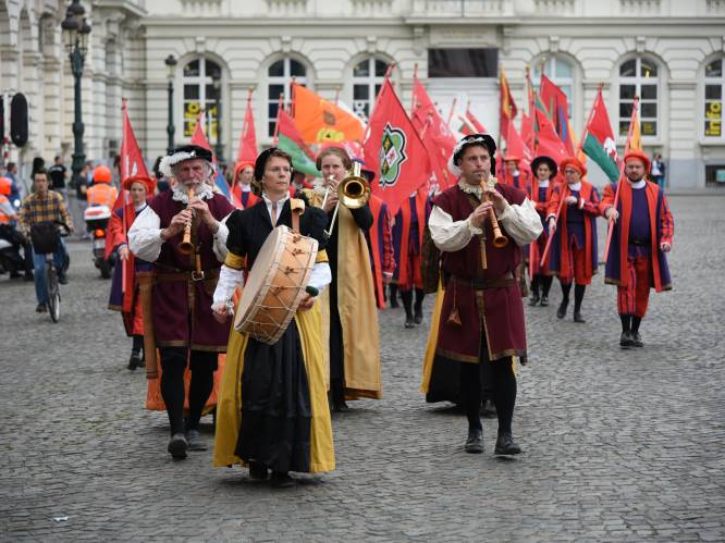 Brusselse Ommegangstoet paradeert voor het eerst als Unesco-erfgoed