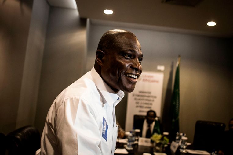 Martin Fayulu heeft volgens waarnemers van de katholieke kerk de verkiezingen gewonnen. Als antisysteemkandidaat is hij populair bij het volk, als ex-oliezakenman graag gezien door het westen. Beeld AFP