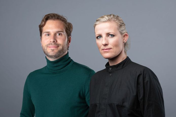 Dimitri Verbrugge en Elke Jacobs, de nieuwe hoofdredacteurs van VRT NWS.