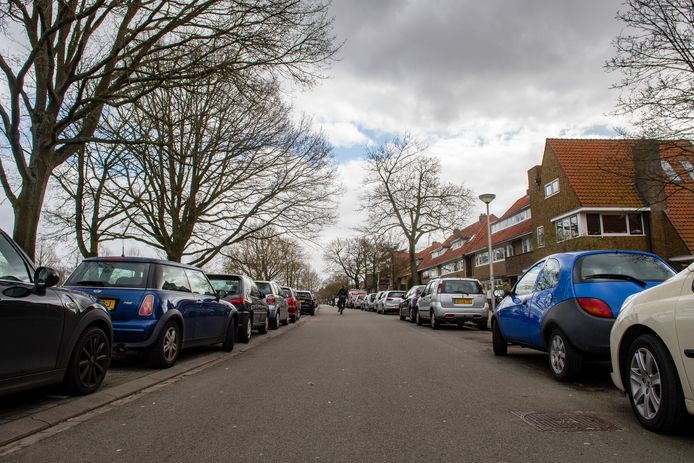 Op straat parkeren, zoals hier in het Vermeerkwartier, is in een schil rond de binnenstad al alleen voorbehouden aan mensen met een vergunning.