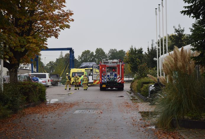 Hulpdiensten bij de gasexplosie in Terborg.